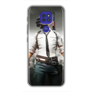 Силиконовый чехол с картинкой "Герой Pubg" на Motorola MOTO G9 Play (Пабг)