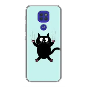 Силиконовый чехол с котиком для Motorola MOTO G9 Play (Падающий кот)