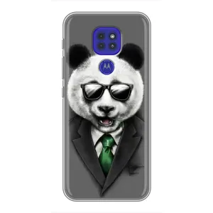 Чехлы с Пандами на Motorola MOTO G9 Play (Панда в очках)