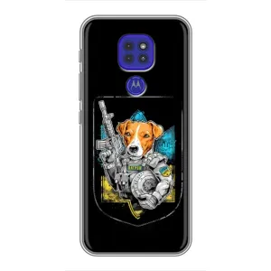 Чехол с принтом для Motorola MOTO G9 Play (Патрон Воин)