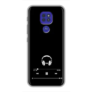 Чехол с картинками на черном фоне для Motorola MOTO G9 Play (Плеер)