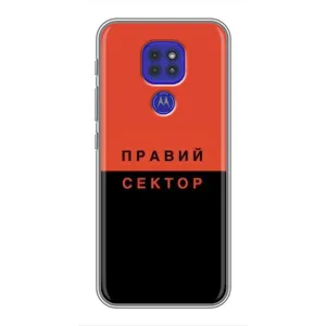 Чехлы УПА (Красно-Чёрный) на Motorola MOTO G9 Play (Правый Серктор)