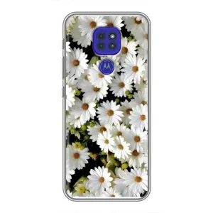 Чехол с ромашками на Motorola MOTO G9 Play (Рамка в ромашках)