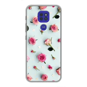 Чехлы с принтом Розочки для Motorola MOTO G9 Play (Разные цветы)