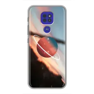Чехол (ТПУ) с планетами на Motorola MOTO G9 Play (Сатурн)