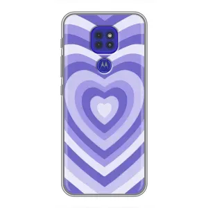 Чехлы с тематикой "Маленькие Сердечки" на Motorola MOTO G9 Play (Сердце фиолет)