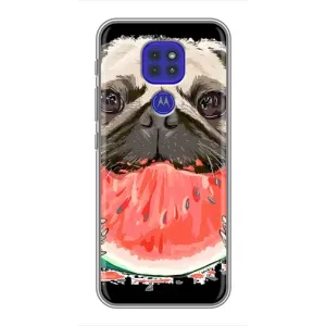 Чехол (ТПУ) Милые собачки для Motorola MOTO G9 Play (Смешной Мопс)