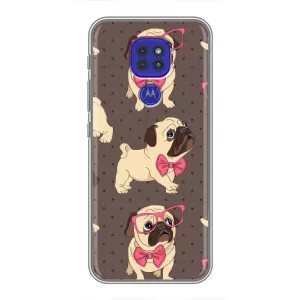 Чехол (ТПУ) Милые собачки для Motorola MOTO G9 Play (Собачки Мопсики)