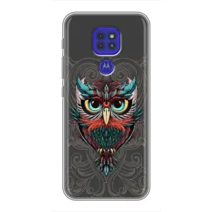 Чехлы с принтом СОВЫ для Motorola MOTO G9 Play (Сова на сером)