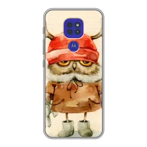 Чехлы с принтом СОВЫ для Motorola MOTO G9 Play (Сова в шапке)