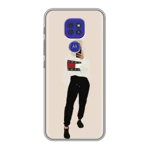 Силиконовый Чехол на Motorola MOTO G9 Play с картинкой Стильных Девушек (Стильная)