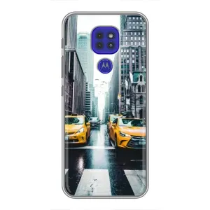 Силиконовый бампер (Работники) на Motorola MOTO G9 Play (Такси)