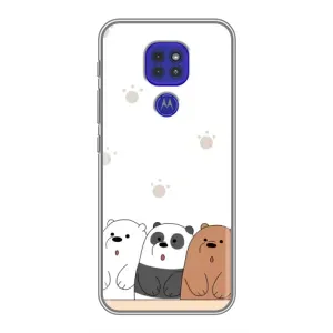 Чехлы с изображением разных животных для Motorola MOTO G9 Play (Удивленные медвеженки)