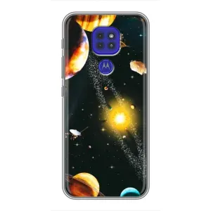 Чехол (ТПУ) с планетами на Motorola MOTO G9 Play (Вид с космоса)
