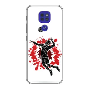Чехлы с принтом Спортивная тематика для Motorola MOTO G9 Play (Волейболист)