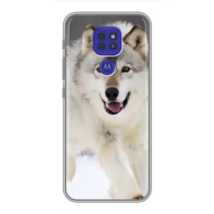Чехол с Волком на Motorola MOTO G9 Play (Волк на снегу)