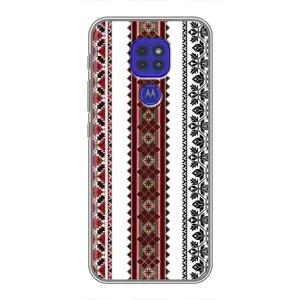 Силиконовый Чехол на Motorola MOTO G9 Play с картинкой Вышиванки (Вышиваночки)