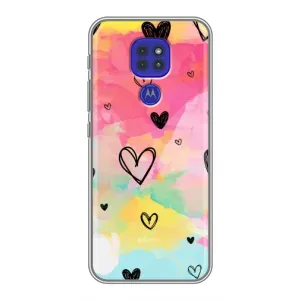 Чехлы с тематикой "Маленькие Сердечки" на Motorola MOTO G9 Play (Яркие сердечки)