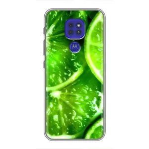 Чехол с изображением  вкусной еды для Motorola MOTO G9 Play (Яркий ЛАЙМ)