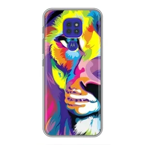 Чехол с картинкой на Motorola MOTO G9 Play (Яркий Лев)