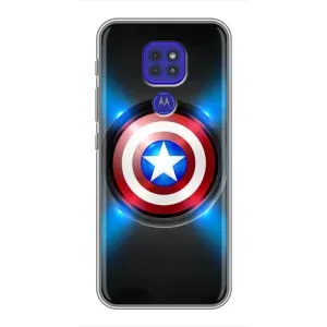 Чехол с Щитом Капитана Америки на Motorola MOTO G9 Play (Яркий Щит Капитана)