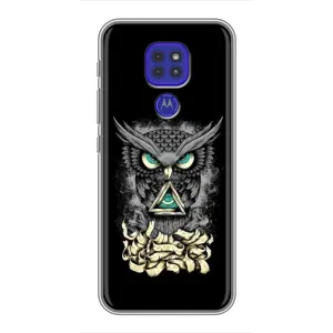 Чехлы с принтом СОВЫ для Motorola MOTO G9 Play (Зеленые глаза)