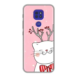 Чехол на тематику: Коты для Motorola MOTO G9 Play (Зимний кот)