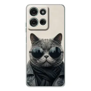 Чехол на тематику: Коты для Motorola Moto G96 5G (Модный кот)