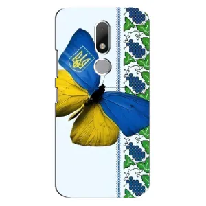 Чехол с Украинской символикой на Мото М (Бабочка)
