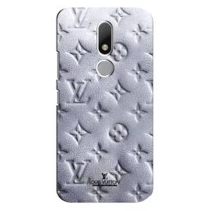 Текстурный Чехол Louis Vuitton для Мото М (Белый ЛВ)