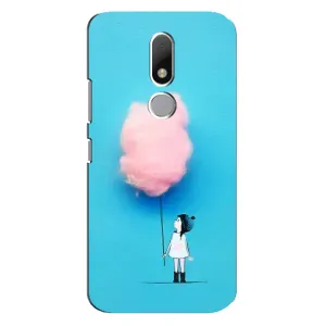 Девчачий Чехол для Motorola Moto M (Девочка с тучкой)