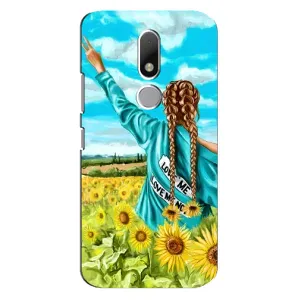 Чохол Стильні дівчата на Motorola Moto M (Дівчина на полі)