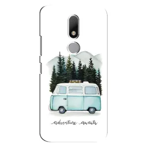 Силиконовый бампер с картинкой машины на Motorola Moto M (Домик на колесах)