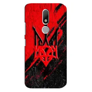 Чехлы УПА (Красно-Чёрный) на Motorola Moto M (Герб в цвете УПА)