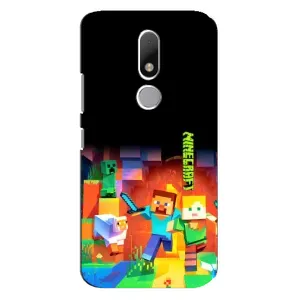Чехлы для Motorola Moto M (Персонажи Майн Крафт) (Герой Майнкрафт)