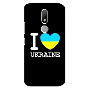Чехол с Украинской символикой на Мото М (I Love Ukraine)