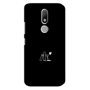 Чехол с картинками на черном фоне для Motorola Moto M (Книжки)