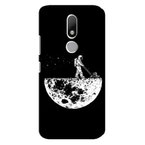 Силиконовый Чехол с принтом "Космонавты" на Motorola Moto M (Космонавт)