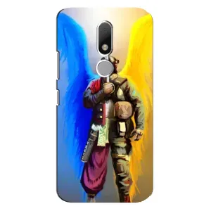 Чехол с картинкой (Патриотический КОЗАК) на Motorola Moto M (Козак с крыльями)