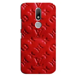 Текстурный Чехол Louis Vuitton для Мото М (Красный ЛВ)