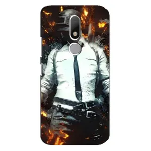 Силиконовый чехол с картинкой "Герой Pubg" на Motorola Moto M (Man Пубг)