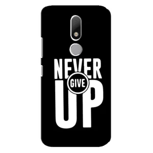 Силиконовый Чехол на Motorola Moto M с картинкой Nike (Never Give UP)