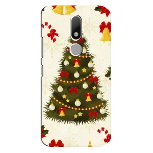 Чехол Новогодняя Елка на Motorola Moto M (Новогодний принт)