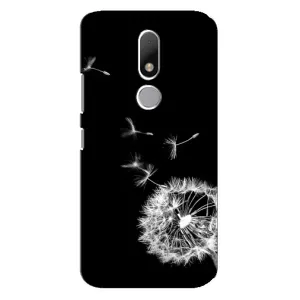 Силіконовий Чохол з кульбабками на Motorola Moto M (Кульбабка на чорному)