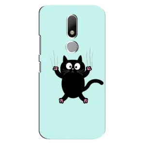 Силиконовый чехол с котиком для Motorola Moto M (Падающий кот)