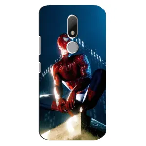 Чехол Супергерой Человека Паука на Motorola Moto M (Паук на доме)