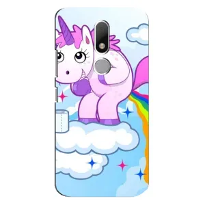 Чехол Unicorn на Motorola Moto M (Радуга единорожка)