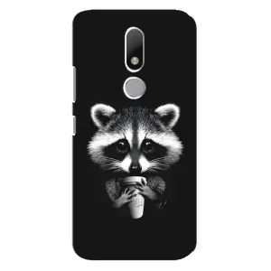 Силиконовый Чехол с Енотами на Motorola Moto M (С кофем)