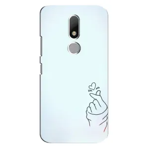 Чехлы (Знак сердечка) на Motorola Moto M (Сердце на голубом)