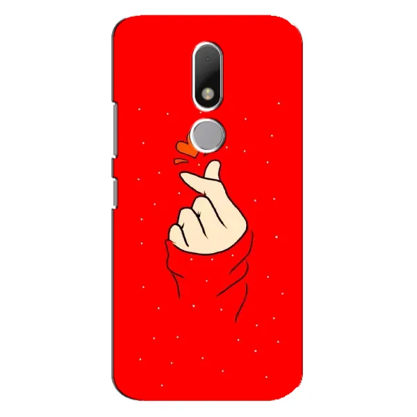 Чехол с рисунком «Сердце на красном» для Motorola Moto M Чехол с рисунком «Сердце на красном» для Motorola Moto M